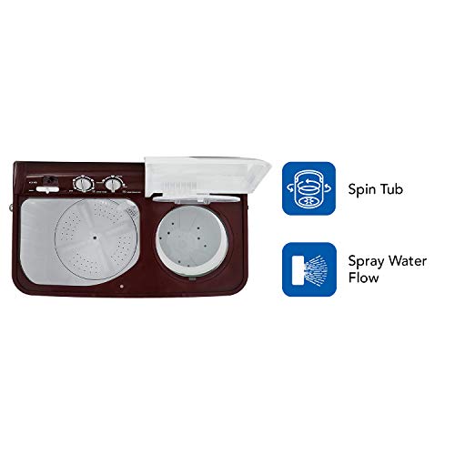 Image of Haier 6.2 kg Semi-Automatic Top Loading Washing Machine (HTW62-187BO, Burgundy)