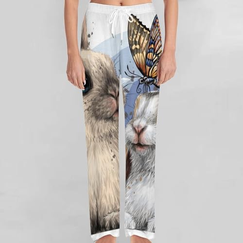 Vêtements de nuit de qualité supérieure imprimé lapin papillon - 3