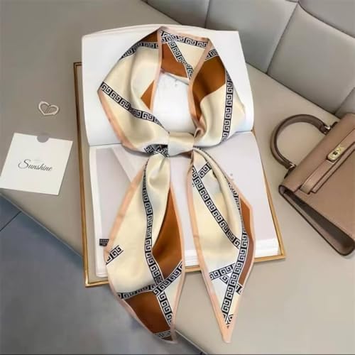 Image of Head Hair Scarf for Women,Silky Long Headscarf Purse Bag Scarfs for Handbag Fashion Satin Neck Scarves Accessories