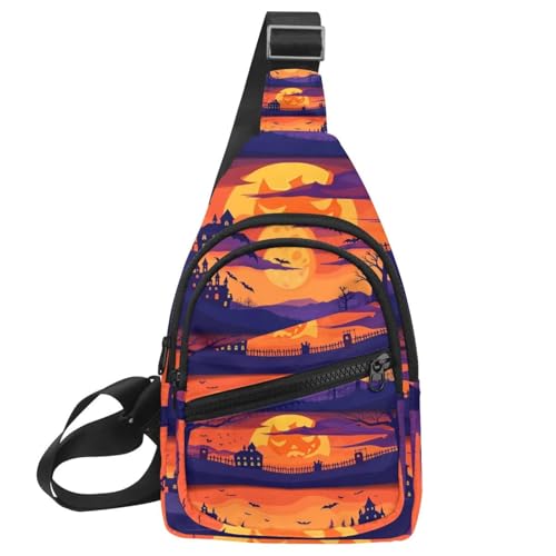 Sac à dos coloré Helloween 1 Sling multicolore 30x18x4cm pour un rangement compact au quotidien