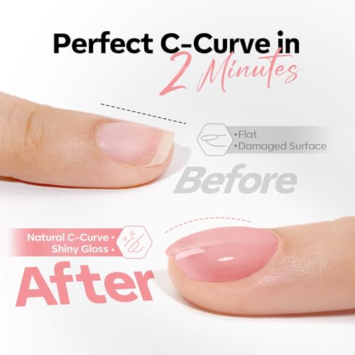 Image of modelones Builder Nail Gel, Peach Pink Builder for Nails No Top Coat Needed, Glossy Jelly Finish Peach Blush, No-Wipe, C-Curve Sculpting, 9-in-One LED Lamp Cured Color Gel Polish for Quick Diy Salon