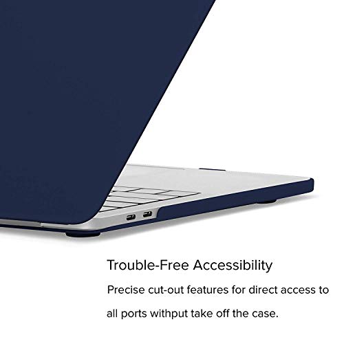 Image of Tobo MacBook Pro 13 Case 2018 2017 2016 Release A1989 /A1706 /A1708, Plastic Hard Shell Cover Compatible Newest MacBook Pro 13 Inch with /Without Touch Bar, (Navy Blue) - TD-051CC
