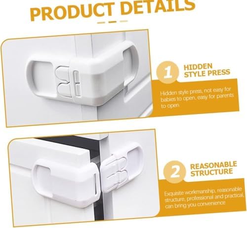 Busstier 2'li Çocuk Dolap Koruma Kilidi - Güvenli Dolap ve Çekmece Kilidi - Görsel 5