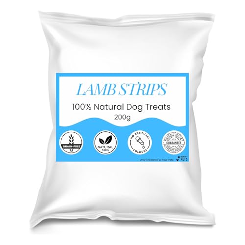 Premium Natural Dog Treat (200g, Lamb Strips), 200 g (Pack of 1)