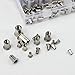 Leberna 180 Pcs 304 Stainless Steel Flat Head Threaded Rivetnut Insert Nutsert Rivet Nut Fastener Assortment Rivnut Tool Kit Nuts- Various Metric Sizes Screw Set M3 M4 M5 M6 M8 M10 Rivenut Assortment