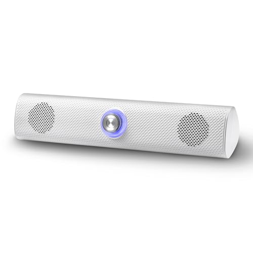 Defender Z11   Barra de sonido compacta para monitores de PC con regulador de volumen LED (blanco)