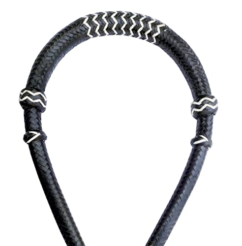 Cavalo Equestre Tack Bosal Trançado à Mão Bruto Chapeado Bosal Feito à Mão 5/20.3 cm Espessura Couro