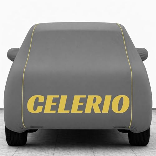 Image of Kings of Cover New Grey 100% Waterproof Celerio Car Cover | Polyester Car Body Cover for Rain & Sun | UV Protection, Dustproof, Scratch Resistant, Windproof, Heat Resistant, Custom Fit