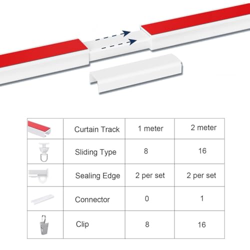 Support plafond sans perçage rail blanc 540 cm installation murale maison - 4