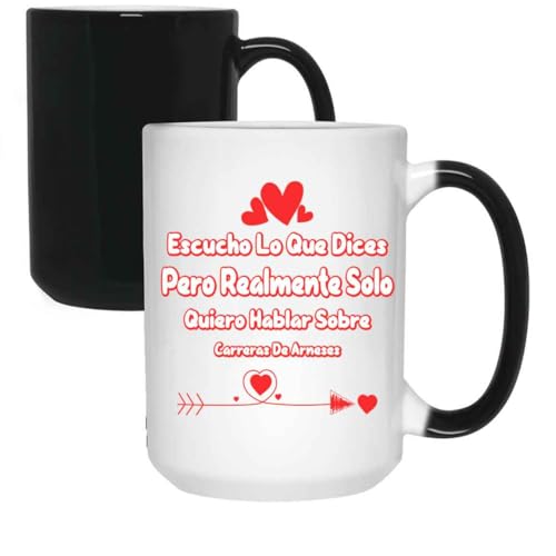 Humorous Gift Idea Funny Gift for Harness Racing Fans - Humorous for Horse Racing Enthusiasts - Large 15 Oz White Ceramic Color Changing Mug