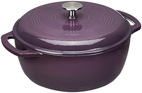 Amazon Basics Enamelled Cast Iron Dutch Oven - 5.67 l, Navy