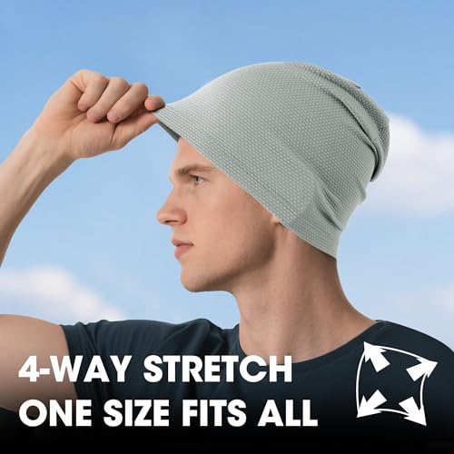 Image of WTACTFUL Cooling Skull Caps for Men Women - Lightweight Breathable 3D Mesh Running Caps for Cycling & Summer