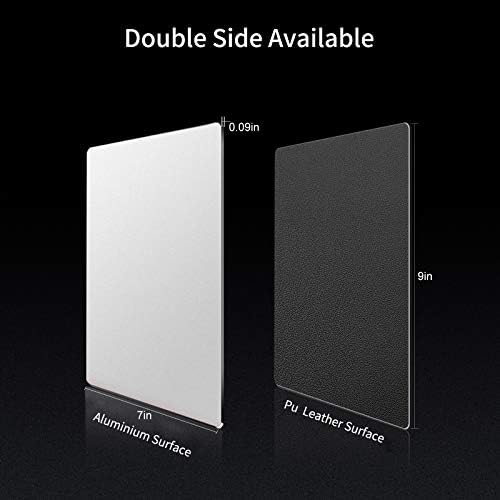 VAYDEER Hard Silver Metal Aluminium Mouse Pad Mat Smooth Magic Ultra Thin Double Side Mouse Mat Waterproof Fast and Accurate Control for Gaming and Office(Small 9.05X7.08 Inch)