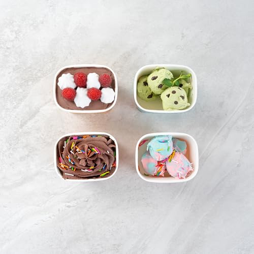 Image of Coppetta 12 Ounce Dessert Cups, 200 Greaseproof Ice Cream Cups - Lids Sold Separately, For Hot And Cold Foods, Assorted Cone Paper Yogurt Bowls, Disposable, Sturdy - Restaurantware