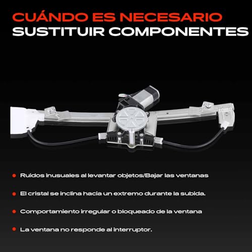 Mecanismo de elevalunas con motor para solucionar fallos en ventanillas de Grande Punto 6