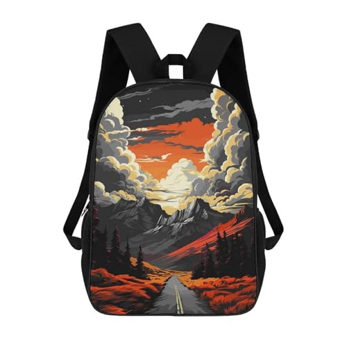 sinyumoney Towards Natural Freedom Mochila Infantil, Mochila Escolar De Gran Capacidad Para Estudiantes, Mochila Para Libros, Mochila Para Niños, Niñas, Adultos Y Adolescentes 17inch