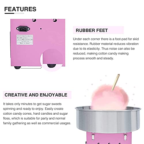 SFQEVHRZ Candy Floss Maker, Commercial Candy Floss Maker 1100W Electric for Christmas Party DIY,Button type - Image 3