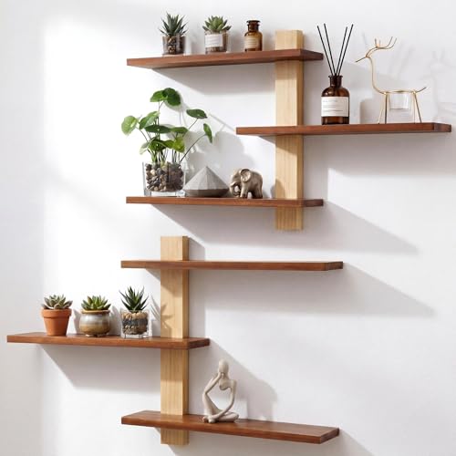 Pinkunn 2 Pack 3-Tier Floating Shelf