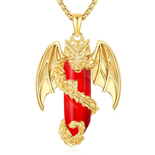 Collier dragon viking en cristal d'obsidienne pour remplacer les bijoux ternes