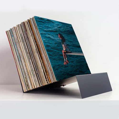 Keep Them Spinning - Support Vinyle en Acier Carbone | Rangement Vinyl 33 Tours avec Structure en Z...