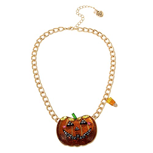 Betsey Johnson Pumpkin Pendant Necklace