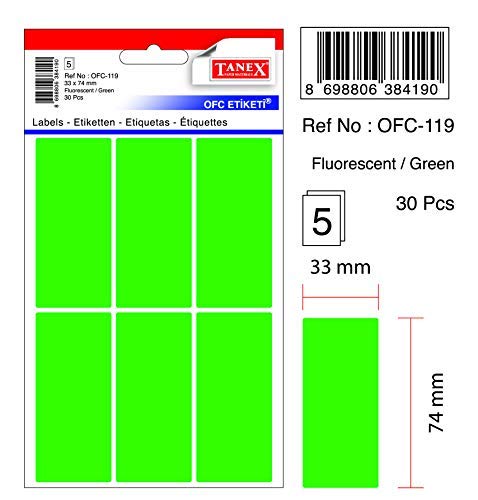TANEX Punti contrassegno OFC-119 diversi colori