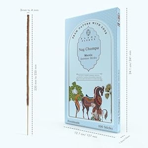 Incense Sticks, Nag Champa Incense, Pack of 100 Stick, Hand Rolled Aromatic Masala Made with Natural Ingredients, 45-60 Minute Burn Time, Best for Home Fragrance, Meditation, Yoga, Spiritual Healing Incense Sticks Nag Champa Incense Pack of 100 Stick Hand Rolled Aromatic Masala Made with Natural Ingredients 45 60 Minute Burn Time Best for Home Fragrance Meditation Yoga Spiritual Healing