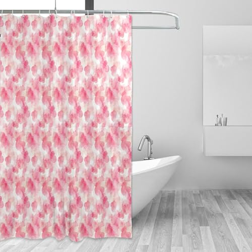 Rideau de douche 168x183 cm polyester lavable avec crochets inclus