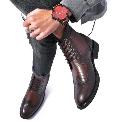 Image of Arkbird Mens Chelsea Boots, Stylish and Comfort Leather Chukka Ankle Boots with Zipper