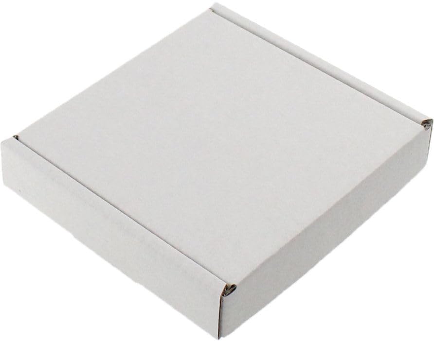 MEG4TEC 50 Pack Shipping Coloured Boxes A7/C7 Cardboard Large Letter PIP Mailing Gift Box (White, MINI C7 (10cm x 10cm x 2cm))