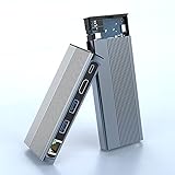  USB C Hub mit M.2 NVME und SATA SSD Gehäuse, USB 3.1 Gen 2 Dockingstation mit 4K HDMI, 2 USB 3.1 Anschlüsse, Gigabit Ethernet, 60W PD, M.2 SSD Externes Festplatten für MacBook und Mehr USB C Laptop