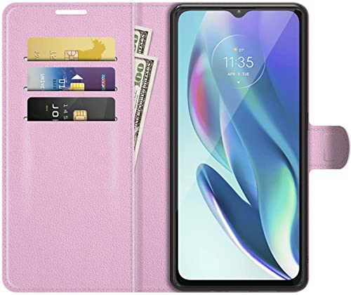 Capa Capinha Carteira Compatível com Moto G50 5G Case Couro Flip - Qualidade TOP (Rosa)