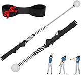 FODESAN Retractable Left-Handed Golf Swing Training Aid: Portable Grip Trainer with Click Feedback Sound – Ideal for Left-Handed Players, Indoor & Outdoor Use, Perfect for Beginners & Enthusiasts