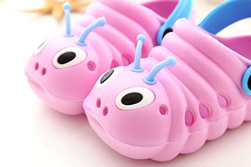 VARWANEO Baby Boys Girls Toddlers Shoes Anti-Slip Shoes Slippers Unisex Lightweight Caterpillar Shape Cute Shoes Pink