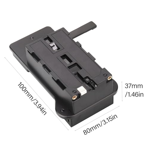 Image of Battery Plate Adapter V Mount Power Plate with Overloads Protections for NPF550 / F970 Video Production Equipment Battery Replacement Power Bracket