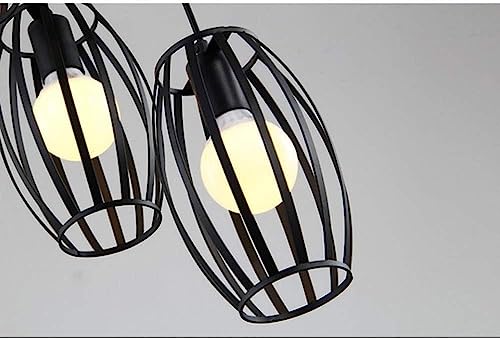Lámpara industrial de techo para iluminar mesas largas y barras de cocina 5