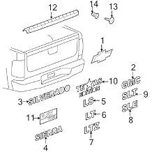 Genuine GM 25844299 Spoiler, Rear