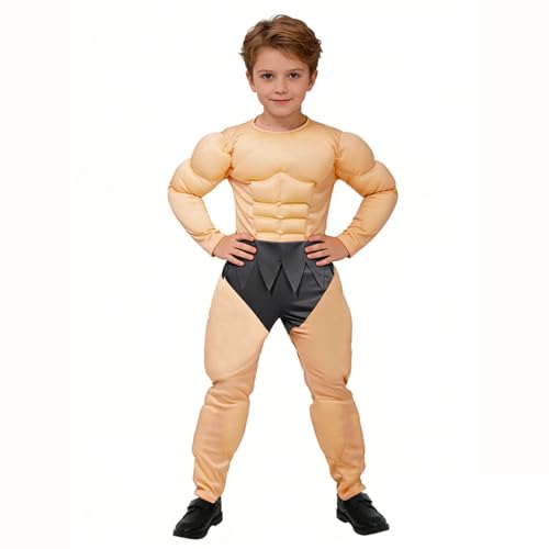 Combinaison humour muscles garçon déguisement rigolo abdos pectoraux - 2