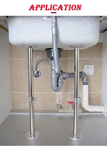 Undermount Sink Mounting Brackets New 304 Stainless Steel New Sink Legs Sink Repair Supports Kit Installation and Repair System for Kitchen and Bathroom Not Grow Rust and Punch-Free (10 to 15.7 in)