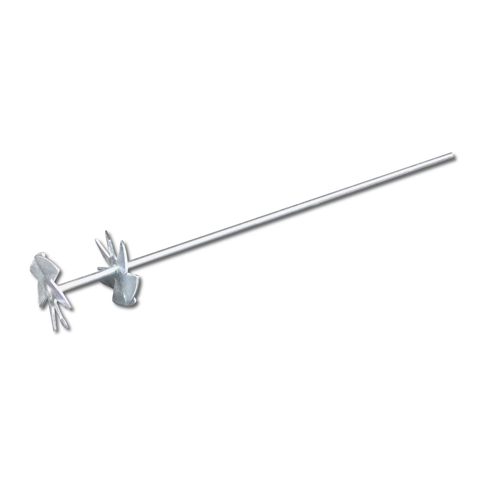 DEWEPRO Miscelatore per Pitture e Vernici Frusta Doppia Testa a Stella Zincata Ø75x500mm