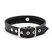 Hanyi Dame Punk Leder SM Halsband mit O-ring Einstellbar Halskette Sklave Sex Spielzeug (Schwarz)