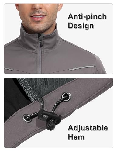 Little Donkey Andy Men's Lightweight Softshell Jackets Waterproof Removable Sleeve for Golf Hiking Cycling Running4