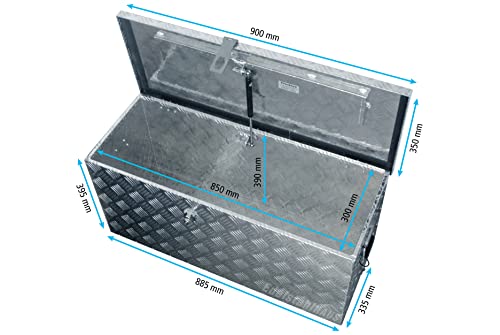 Alubox Truckbox D120 Edelstahl Werkzeugkasten für Transport und Lagerung