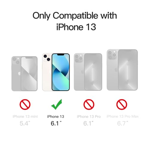 Image of JETech Magnetic Cover Case for iPhone 13 6.1-Inch Compatible with MagSafe, Translucent Matte Back Slim Shockproof Phone Cover (Starlight)