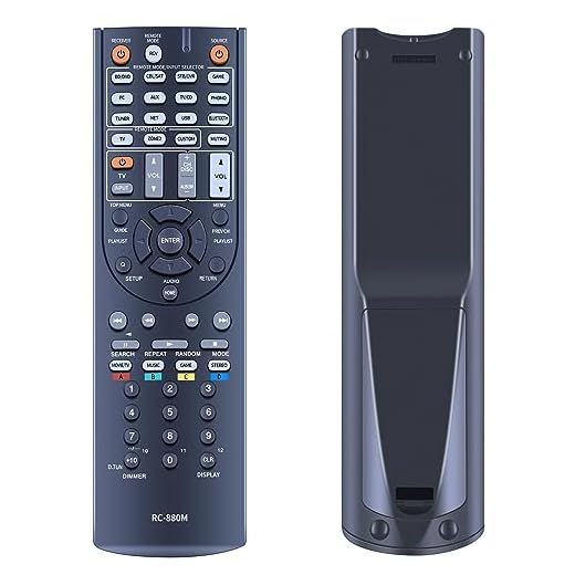 GOUYESHO RC-880M Fernbedienung Passend für Onkyo AV Receiver Kompatibel mit HT-R693 HT-RC660 HT-S7700 TX-NR636 TX-NR838 TX-NR737 Integrierter 24140881 RC-881M DTR-30.6 7.6 2 A/V-Receiver