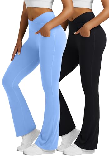 Amazon.com: Boerfmian Flare Leggings for Women with Pockets 2pack