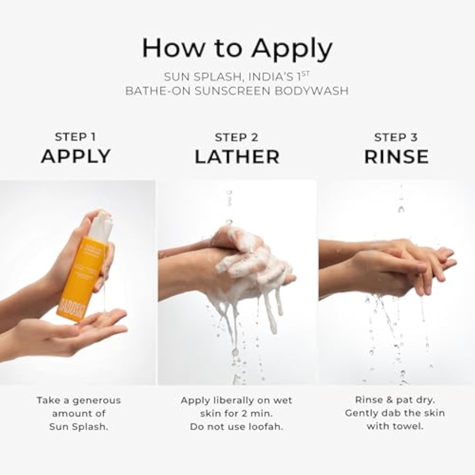 Sun Splash Bathe-On Sunscreen Body Wash SPF30 PA+++