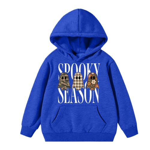 Unisex Kids Halloween Hoodies Spooky Season Ghost Print Fall Sweatshirt - image 6