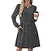 Long Sleeve Dress for Women Fashion Print Crewneck Midi Dresses Casual Loose Vacation Dress 2025 Fall Flowy Outfits