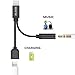 2 in 1 Lightning Adapter for iPhone 7/7 plus,ALOOK 2 in 1 Lightning Charger and 3.5mm Earphones Jack Cable [No Music Control and Calling Function] for New iPhone 7/7 plus/6/6s/6 plus/5/5s/5c - Black